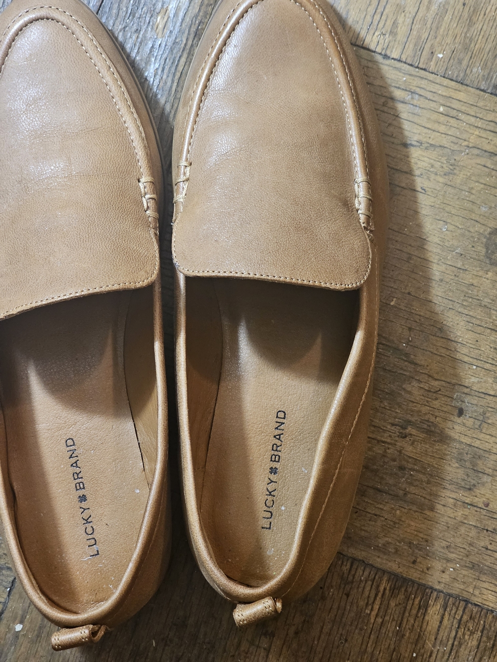 Lucky Brand Tan Leather Penny Loafers